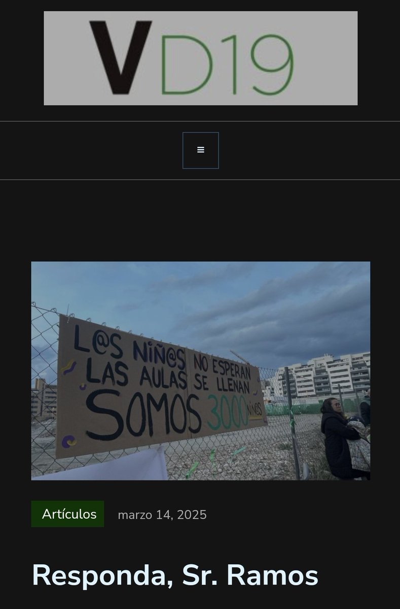 #Vicálvaro Las preguntas a las que el concejal Ramos no responde sobre los (NO) colegios en #ElCañaveral.

#EducaciónPública

distrito19.es/responda-sr-ra…