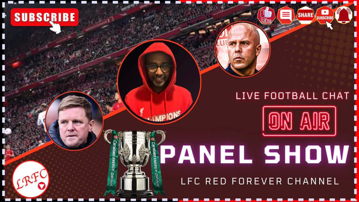 LFCRedForever's tweet photo. Hi all join us at 9:30PM for pre Carabao Cup Chat 💬 Tonight with the panel 

Topics:
Premier League 
Champions League 
Carabao Cup 
Players 
Transfers 

Let’s go chat 💬 

Link 🔗 to stream https://t.co/mRVVlgXCyH https://t.co/kQfqyxco0F