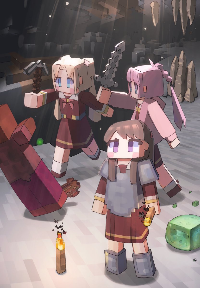 laorenxing's tweet photo. どうくつたんけん #蓮ノ空美術部 #みらくらマイクラ https://t.co/oXA7zGohfq