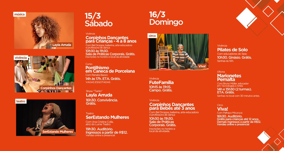 🚀 O momento mais esperado da semana chegou! 🚀

Que tal curtir o fim de semana perfeito no @sescspbauru? 🎉 Cultura, lazer e diversão garantidos para todas as idades! ✨

🔗 Confira tudo em: sescsp.org.br/bauru

📍 Te esperamos no Sesc Bauru! 😍