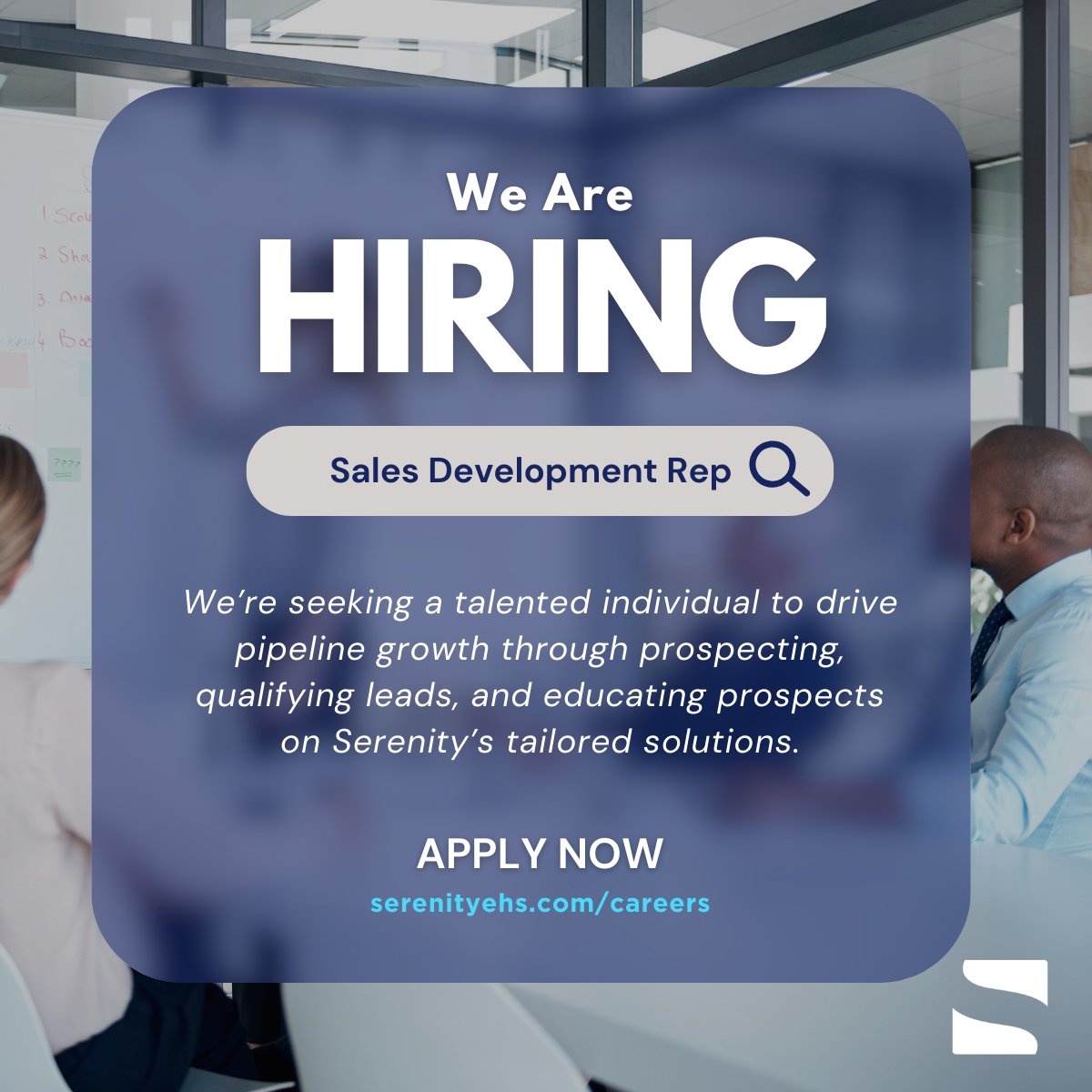 serenityehs's tweet photo. 🚨 Serenity is #hiring! We're looking for a Sales Development Rep (SDR) to drive pipeline growth 🚀 Know someone or interested? 

Learn more: https://t.co/FSiyoIXqdu 💼 https://t.co/Y2KElTHtDB