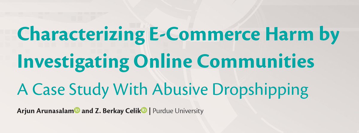 Haven't posted in a while but wanted to share some of our recently accepted human-centered S&amp;P research [thread 🧵]

(1) Our work on leveraging online communities to study threat actors was accepted to Cybercrime and Online Harm 2025 (Special Issue, IEEE S&amp;P Magazine)