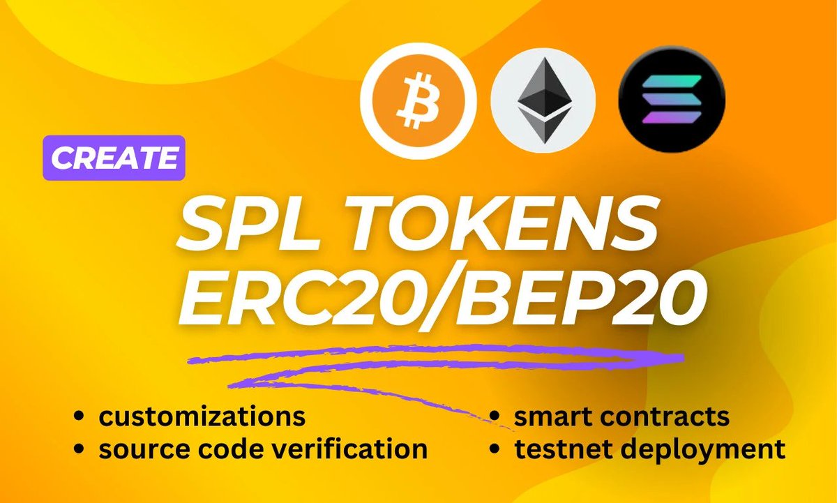 ruposhamin's tweet image. Looking for custom spl token, erc20, ico web3 bep20 smart contract?
Get Fully Customized erc20/bep20/spl token according to your requirements!
Affordable price!
Place order! Join! go.fiverr.com/visit/?bta=148…

#CRYPTO #ERC20 #SmartContracts #SPLtoken #ICO #tokenization #Bep20 #tokens