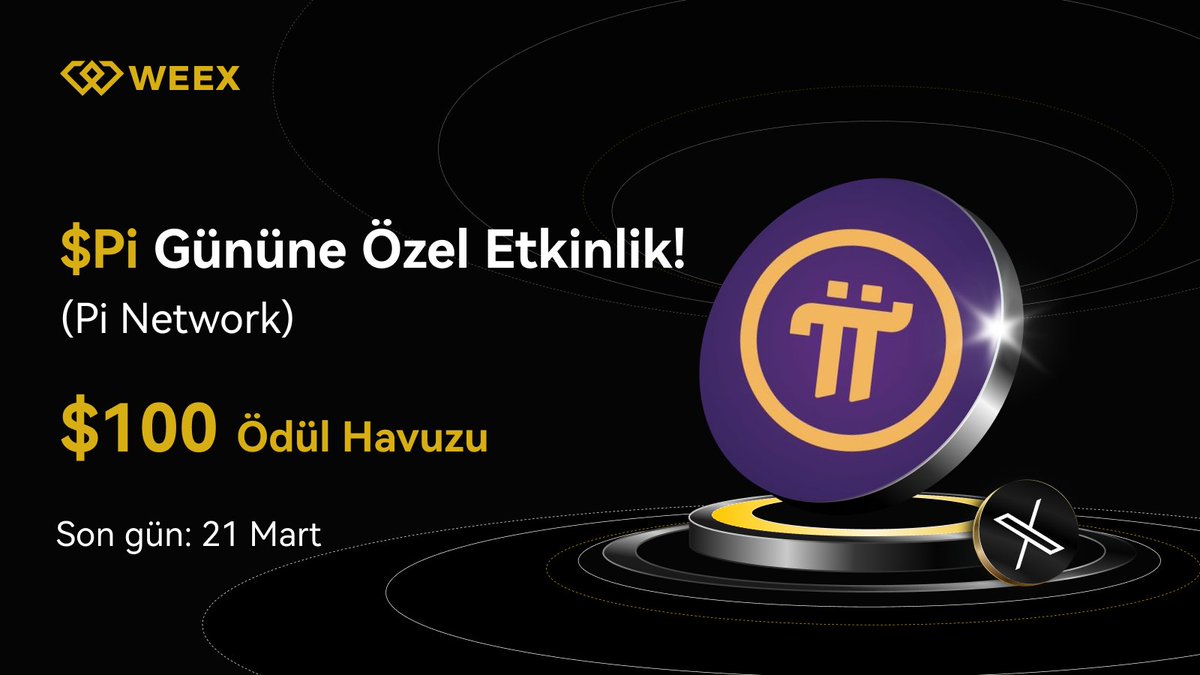 🎉 3.14 #PiGünü’ne Özel! #WEEX ’ten $Pi Hediyesi!

💰 5 şanslı kazanan, toplamda 100$ değerinde $PI kazanacak!

📌 Katılım Şartları:
1️⃣ <a href="/WEEX_Turkiye/">WEEX Global Türkiye 🇹🇷</a> ve <a href="/PiCoreTeam/">Pi Network</a> hesaplarını takip et
2️⃣ Bu gönderiyi beğen &amp; RT yap
3️⃣ 3 arkadaşını etiketle

⏳ Son katılım: 21 Mart – Bol Şans!