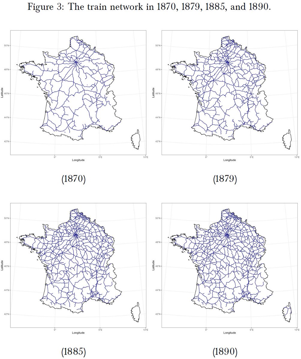 Louis Rouanet (@louisrouanet) on Twitter photo New working paper with Ronan Tallec and Anne Alonzo on how parliamentary politics shaped one of the largest infrastructure programs in French history: the Freycinet plan.
Link :👇 New working paper with Ronan Tallec and Anne Alonzo on how parliamentary politics shaped one of the largest infrastructure programs in French history: the Freycinet plan.
Link :👇