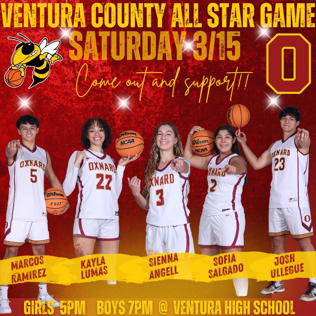 Oxnard HS Basketball (@oxnardbball) on Twitter photo Come support these 5 great seniors as they put on the Yellowjacket uniform one last time!!
⭕️-TOWN
<a href="/vcspreps/">VCS Preps</a> <a href="/JacketPrincipal/">Ted Lawrence</a> <a href="/pollonpreps/">Jack Pollon</a> <a href="/latsondheimer/">eric sondheimer</a> <a href="/DerryEads/">Derry Eads</a> <a href="/TheGaragePod/">The Garage Podcast</a> <a href="/GirlsOxnard/">Oxnard Girls Basketball</a> <a href="/OxnardUnion/">OxnardUnion</a> <a href="/VCSDominic/">Dominic Massimino</a> <a href="/vcsjoecurley/">Joe Curley</a> Come support these 5 great seniors as they put on the Yellowjacket uniform one last time!!
⭕️-TOWN
<a href="/vcspreps/">VCS Preps</a> <a href="/JacketPrincipal/">Ted Lawrence</a> <a href="/pollonpreps/">Jack Pollon</a> <a href="/latsondheimer/">eric sondheimer</a> <a href="/DerryEads/">Derry Eads</a> <a href="/TheGaragePod/">The Garage Podcast</a> <a href="/GirlsOxnard/">Oxnard Girls Basketball</a> <a href="/OxnardUnion/">OxnardUnion</a> <a href="/VCSDominic/">Dominic Massimino</a> <a href="/vcsjoecurley/">Joe Curley</a>