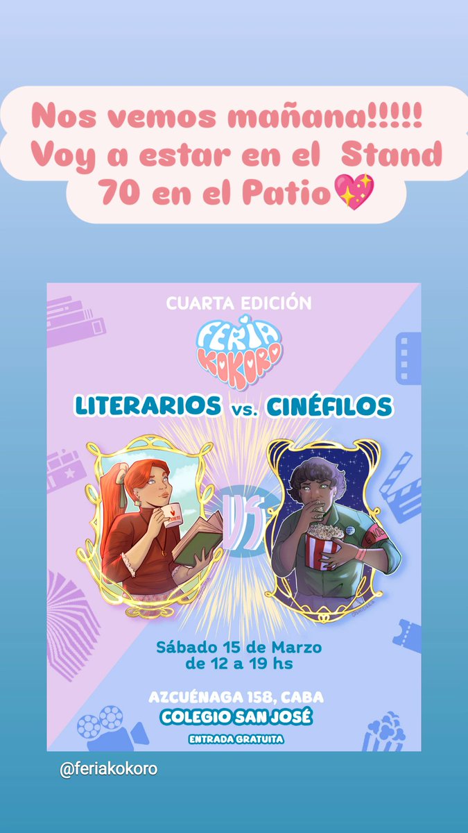Pspsps si estás en CABA y no sabes que hacer con tu sábado te invito a la Feria Kokoro! Pasa por mi stand y tomamos unos mates! ✨
