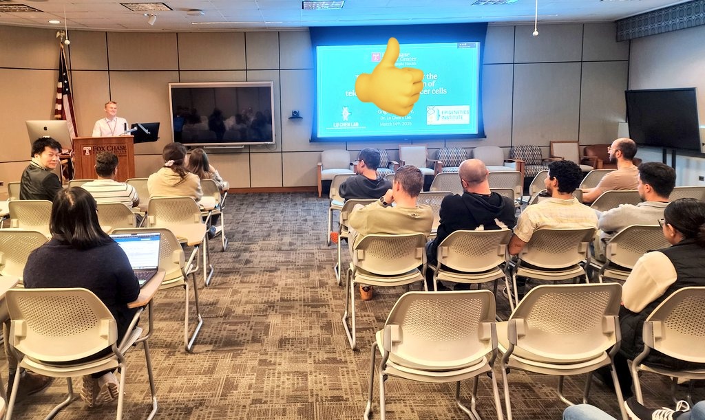Whetstine Lab (@whetstinelab) on Twitter photo Excited to see Grigory discuss his research in <a href="/luchenlab_FCCC/">Lu Chen</a> <a href="/CeiFccc/">@CEI-FCCC</a> <a href="/FoxChaseCancer/">Fox Chase Cancer Center</a> in the #NuclearDynamicsCancerProgram
Super to see trainees lead program meetings at our <a href="/theNCI/">National Cancer Institute</a> Designated Center. Excited to see Grigory discuss his research in <a href="/luchenlab_FCCC/">Lu Chen</a> <a href="/CeiFccc/">@CEI-FCCC</a> <a href="/FoxChaseCancer/">Fox Chase Cancer Center</a> in the #NuclearDynamicsCancerProgram
Super to see trainees lead program meetings at our <a href="/theNCI/">National Cancer Institute</a> Designated Center.
