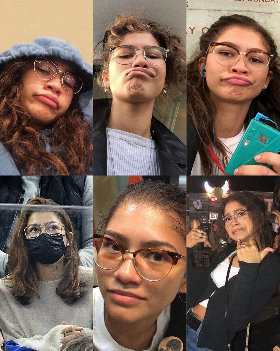 TheCinesthetic's tweet photo. zendaya with glasses https://t.co/zW8B547ng3