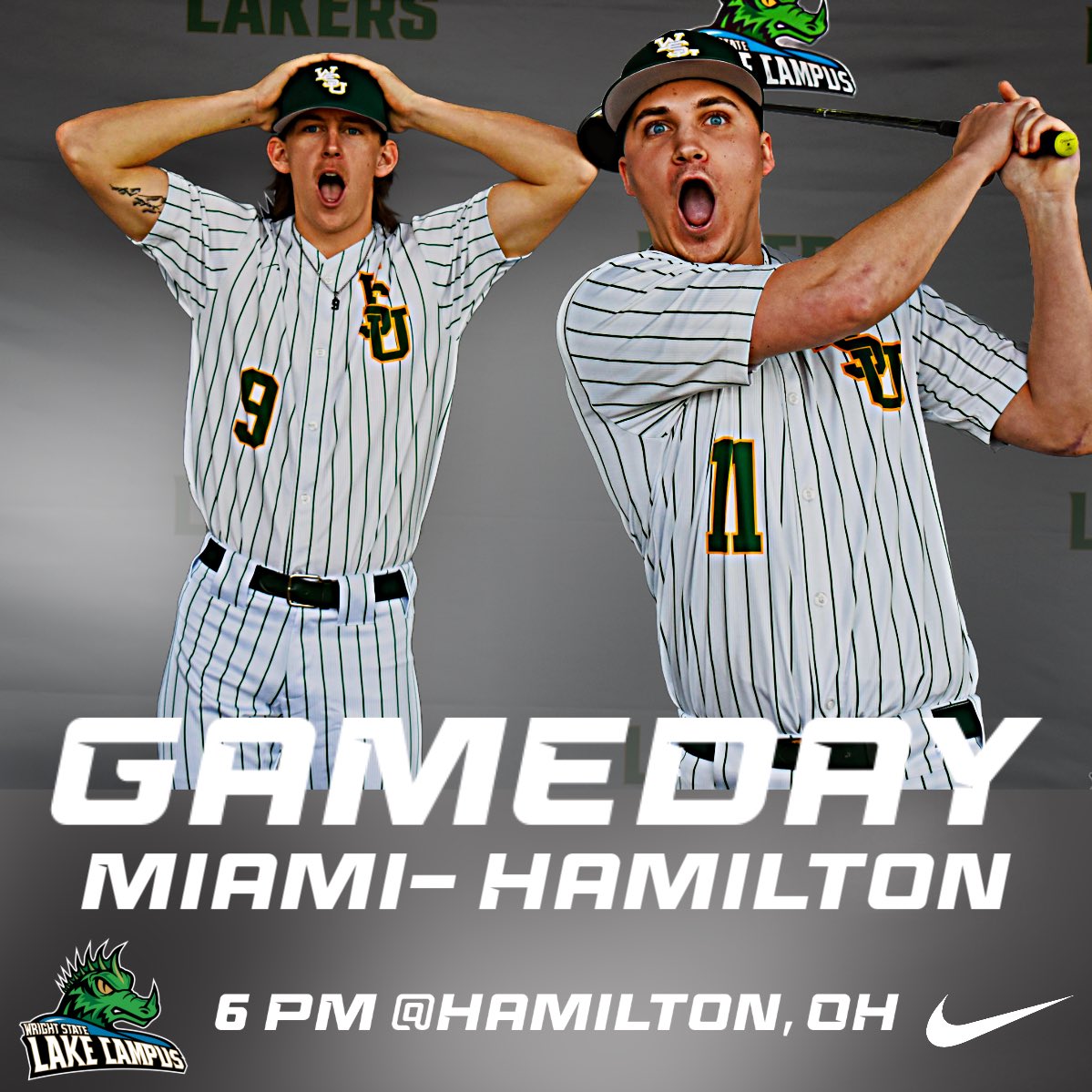 Wright State Lake Campus Athletics (@wslakeathletics) on Twitter photo GAMEDAY❗️⚾️
🆚 <a href="/muh_athletics/">MUH Athletics</a>
⏰ 6 PM
📍 Hamilton, OH
📺 web.gc.com/teams/jSSWCm5M…
<a href="/LakeCampus/">Lake Campus</a> <a href="/wsulc_baseball/">Wright State Lake Baseball</a> <a href="/USCAA/">USCAA</a> GAMEDAY❗️⚾️
🆚 <a href="/muh_athletics/">MUH Athletics</a>
⏰ 6 PM
📍 Hamilton, OH
📺 web.gc.com/teams/jSSWCm5M…
<a href="/LakeCampus/">Lake Campus</a> <a href="/wsulc_baseball/">Wright State Lake Baseball</a> <a href="/USCAA/">USCAA</a>