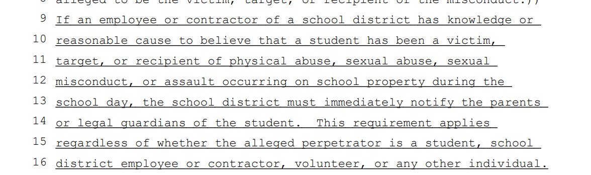 WAHouseDems's tweet photo. @PNW_working_mom @scruffaccio @pnwconservative @WASenDemocrats We adopted 2 amendments in HB 1296 requiring immediate notification of parents or guardians, 1 specific to school grounds &amp; 1 not specific to location. You can read the amendments in full here:
https://t.co/dt726MUTZB
https://t.co/6ZgRa64UB4 https://t.co/oUxCRrlB6i