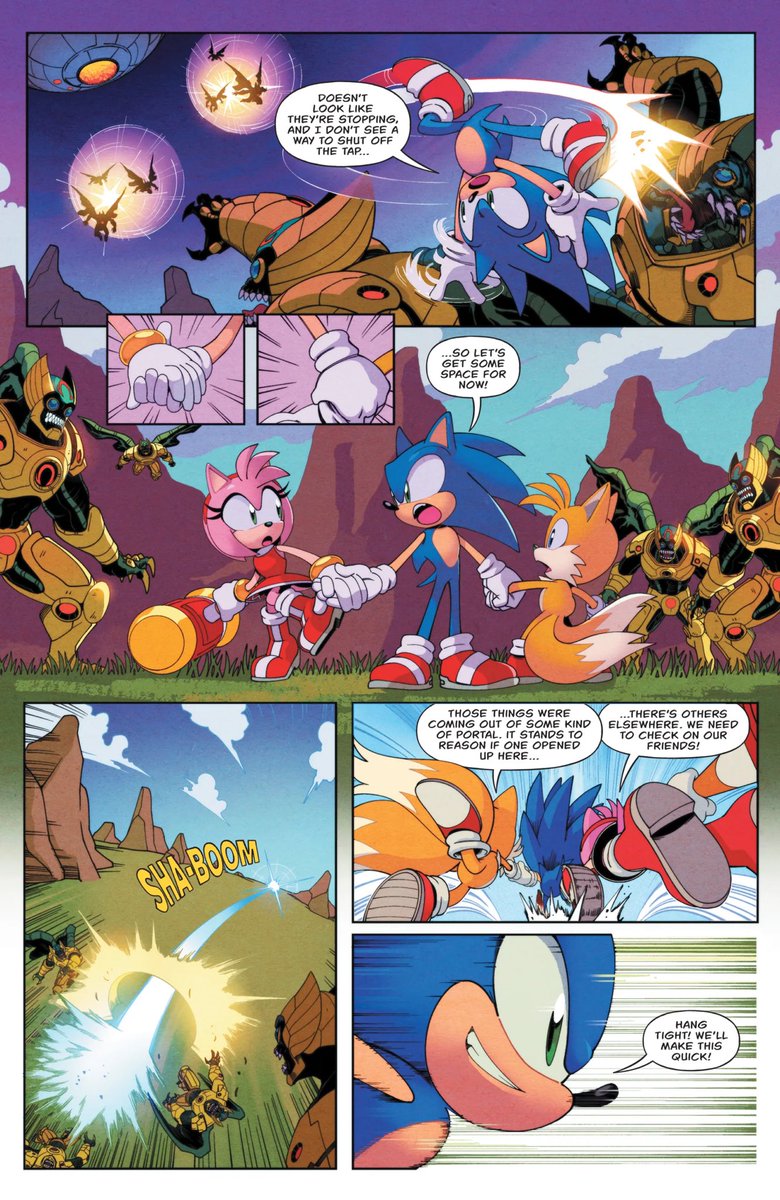 sonicstadium's tweet photo. BREAKING: The first 4 pages of DC X Sonic issue 1 have been released. #SonicNews https://t.co/3I5LJg6gt4