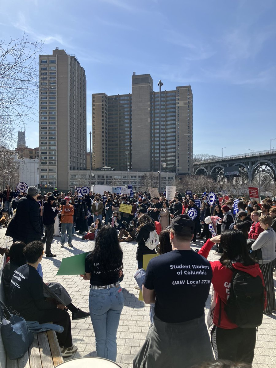 NYC-DSA 🌹 (@nycdsa) on Twitter photo NYC-DSA stands in solidarity with <a href="/SW_Columbia/">Student Workers of Columbia</a>—UAW Local 2710. Columbia illegally fired SWC President Grant Miner 1 day before bargaining was set to begin, for exercising free speech on Palestine. 🇵🇸
🔥“Fired for speaking, where’s his rights?
Columbia’s scared of union might!”🔥 NYC-DSA stands in solidarity with <a href="/SW_Columbia/">Student Workers of Columbia</a>—UAW Local 2710. Columbia illegally fired SWC President Grant Miner 1 day before bargaining was set to begin, for exercising free speech on Palestine. 🇵🇸
🔥“Fired for speaking, where’s his rights?
Columbia’s scared of union might!”🔥