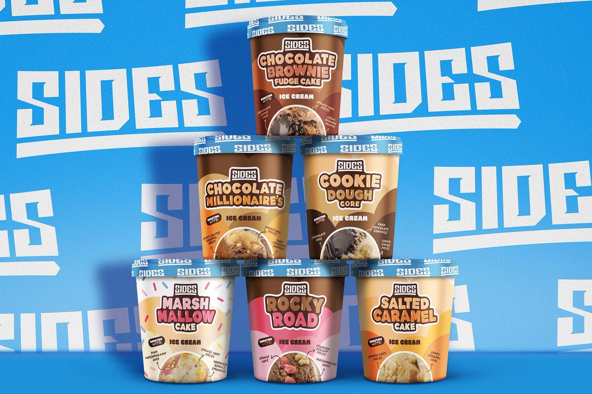 UKCandyBox's tweet image. Sides Ice Cream Available Now! 🍦6 flavours available, just £4.25 each . Delivered to BN17 &amp;amp; BN16 only. Order now and treat yourself! #SidesIceCream  #Sidemen @eatsides