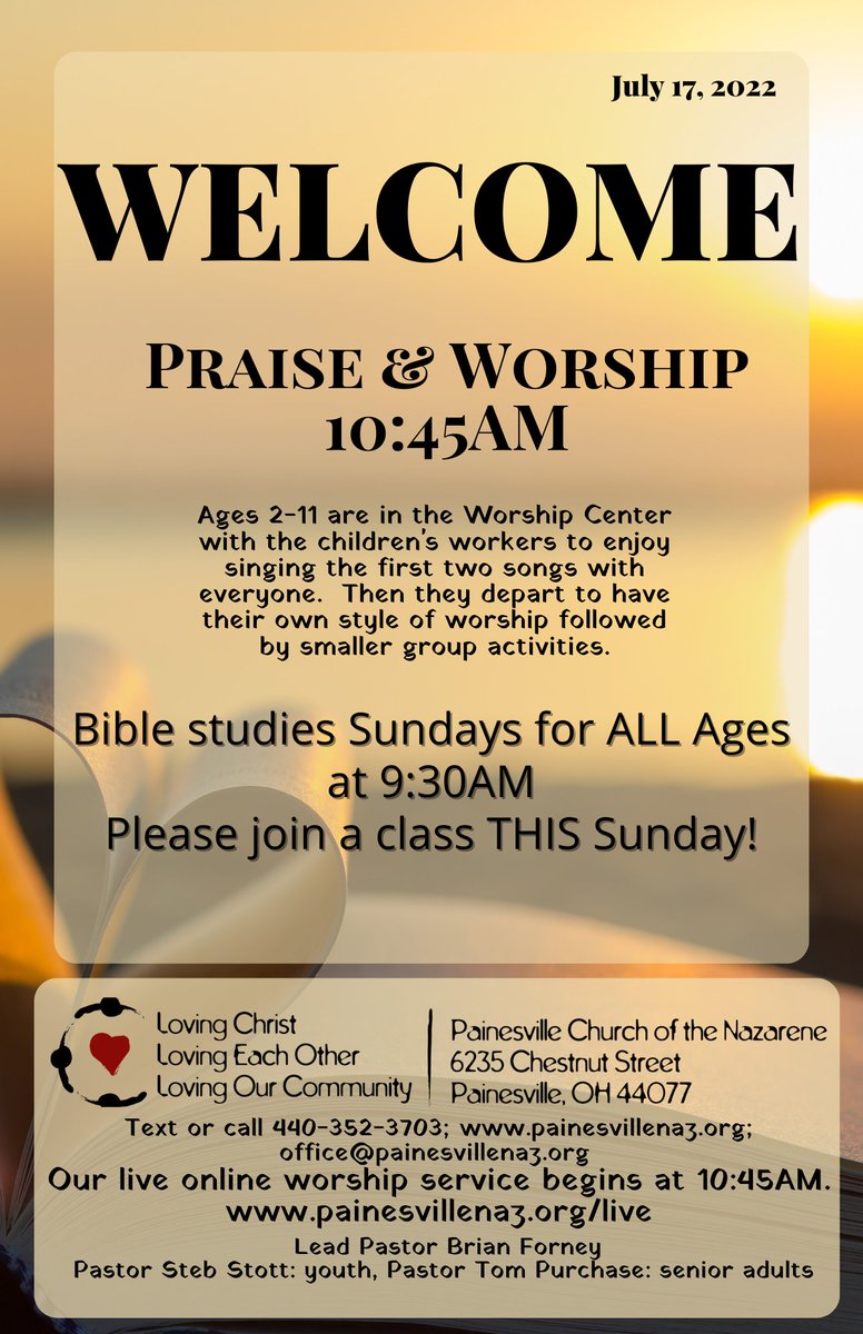 PCofNaz's tweet photo. Painesville Nazarene E-bulletin - https://t.co/8tTDbKkkpk https://t.co/7ClxN8df6n