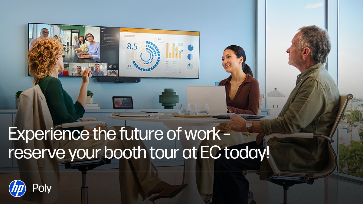 Enterprise Connect 2025 is almost here! Book and attend an HP Poly Booth Tour for a chance to win Poly #VoyagerFree 60+ UC Wireless Earbuds.

Book a booth tour: splr.io/6016qumsr

#EnterpriseConnect March 17 – 19, 2025 Gaylord Palms, Orlando, Fl. Booth #605