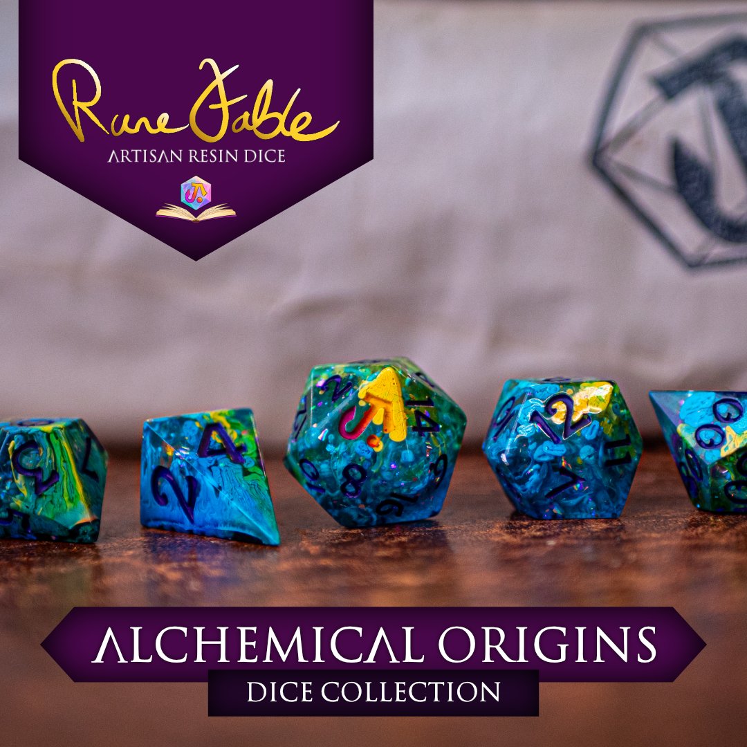 First solo Kickstarter incoming! Alchemical Origins brings six unique dice designs with custom display options. Each backer receives a truly unique set - never to be replicated. Follow now for updates: kickstarter.com/projects/runef…