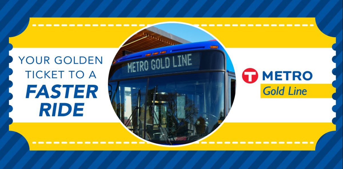 The METRO Gold Line BRT is now open! Hop on the newest mode of fast transportation in the east metro with a FREE ride from now through Friday, March 28 thanks to Ramsey and Washington Counties. Learn more about the Gold Line at metrotransit.org/goldline