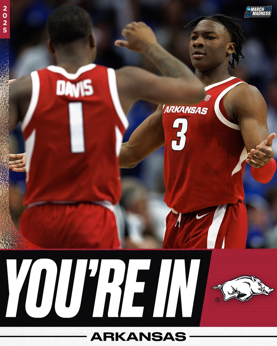Arkansas is DANCING! 

#MarchMadness <a href="/RazorbackMBB/">Arkansas Razorbacks Men’s Basketball 🐗</a>