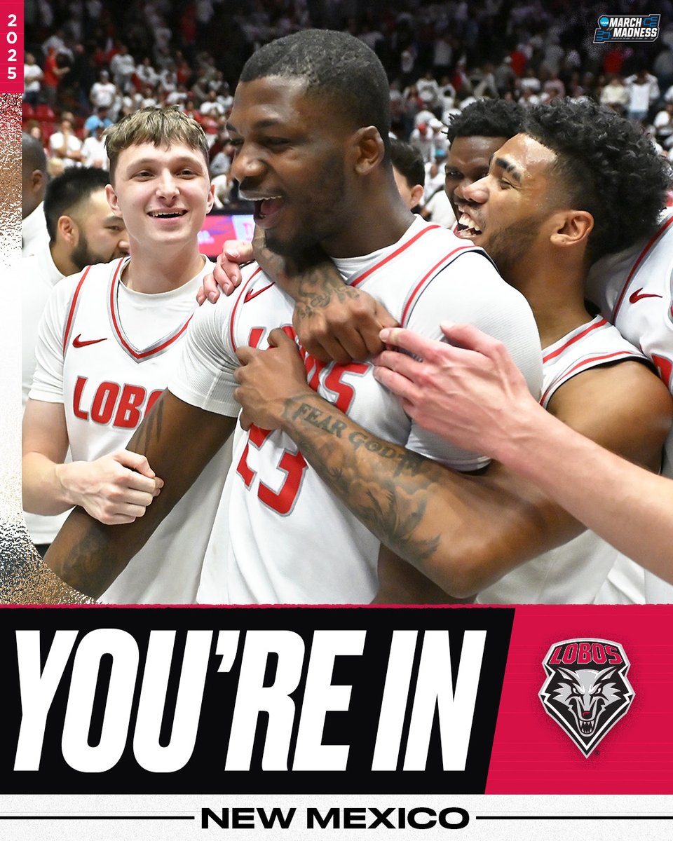 New Mexico is DANCING! 

#MarchMadness <a href="/UNMLoboMBB/">Lobo Basketball</a>
