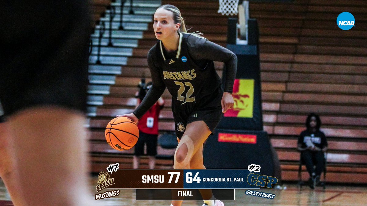 SMSUWomensHoops's tweet image. MUSTANGS ADVANCE!!

Audrey Swanson led the SMSU offense with 24 points!

The Mustangs will now face the No. 3 seed Fort Hays State (Kan) on Saturday, Mar. 15, with tip-off at 5 p.m.

#LetsRide