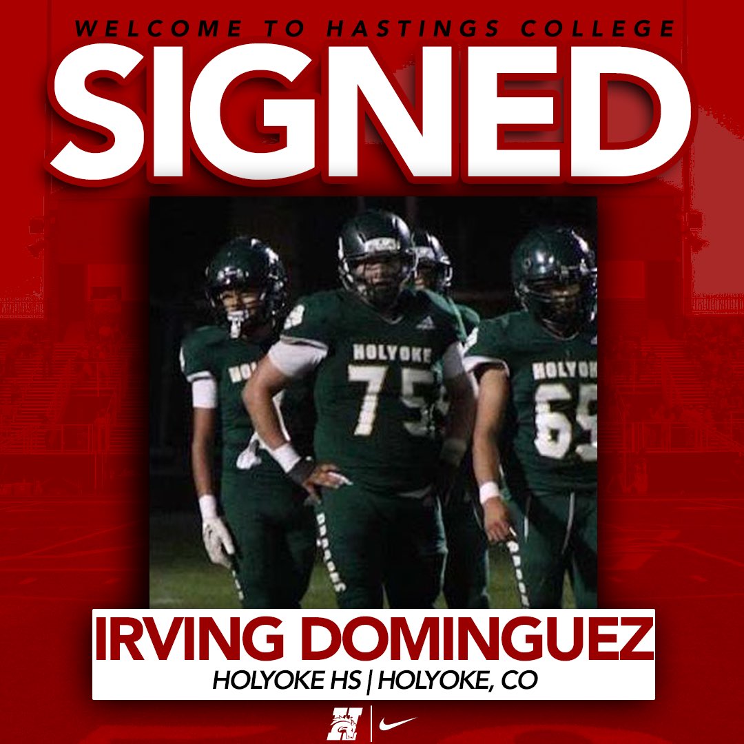 HCBroncoFB's tweet image. ❗️SIGNED❗️
Holyoke➡️Hastings!
Welcome to Hastings College Irving! It’s A Great Day To Be A Bronco!
#GDTBAB