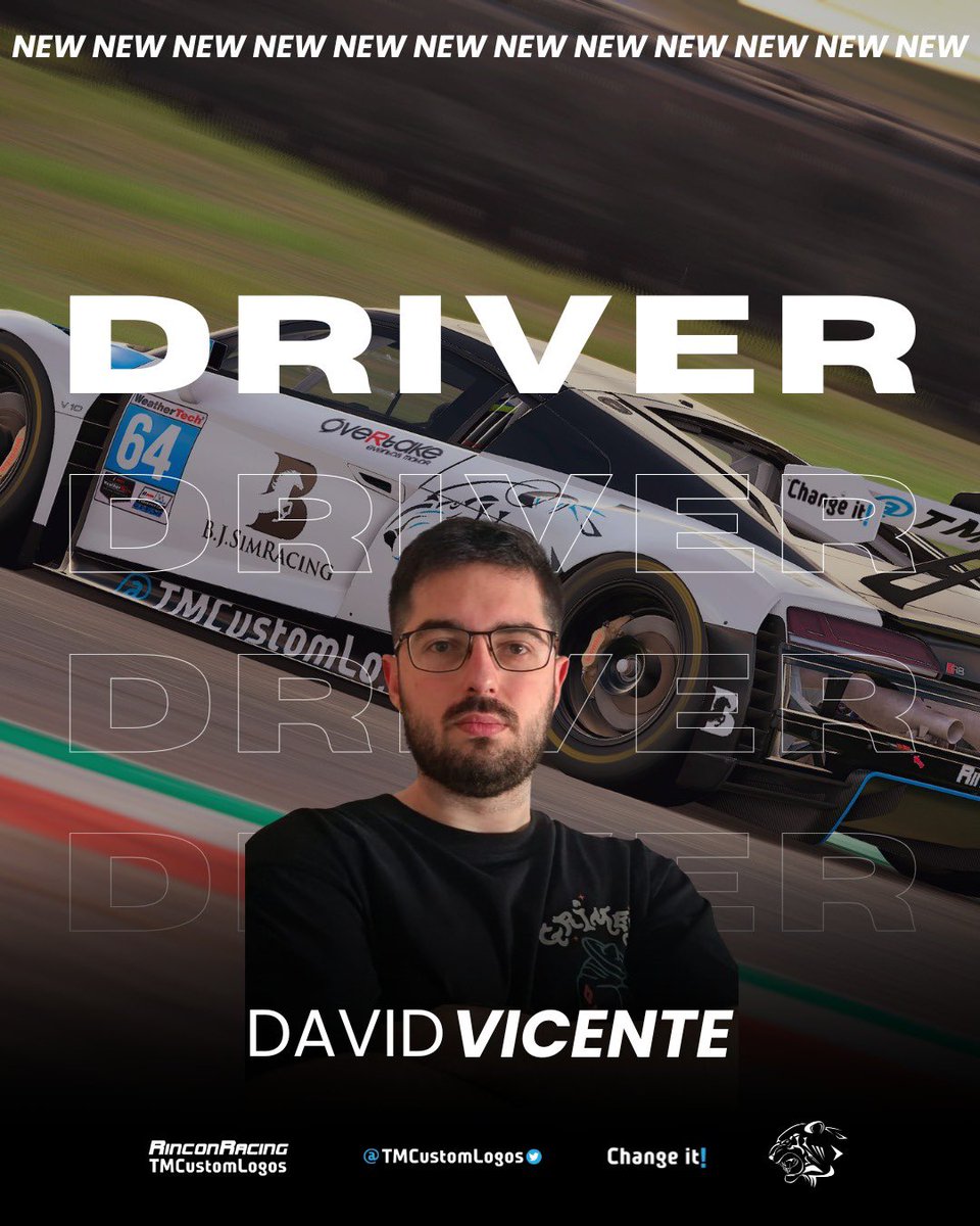 RinconRacing TMCustomLogos (@rinconracing) on Twitter photo PILOTOS!🏁
David VICENTE <a href="/dvm31/">David Vicente</a> Bienvenido!🏁
Lleva un tiempo en las filas de RinconRacing, y hoy nos complace anunciar su incorporación, ya avisamos, promete ser el Vicente mas rápido de España 🫡.
Entrada en la web, ojo a lo que nos cuenta 👇
rinconracing.es/david-vicente-… PILOTOS!🏁
David VICENTE <a href="/dvm31/">David Vicente</a> Bienvenido!🏁
Lleva un tiempo en las filas de RinconRacing, y hoy nos complace anunciar su incorporación, ya avisamos, promete ser el Vicente mas rápido de España 🫡.
Entrada en la web, ojo a lo que nos cuenta 👇
rinconracing.es/david-vicente-…
