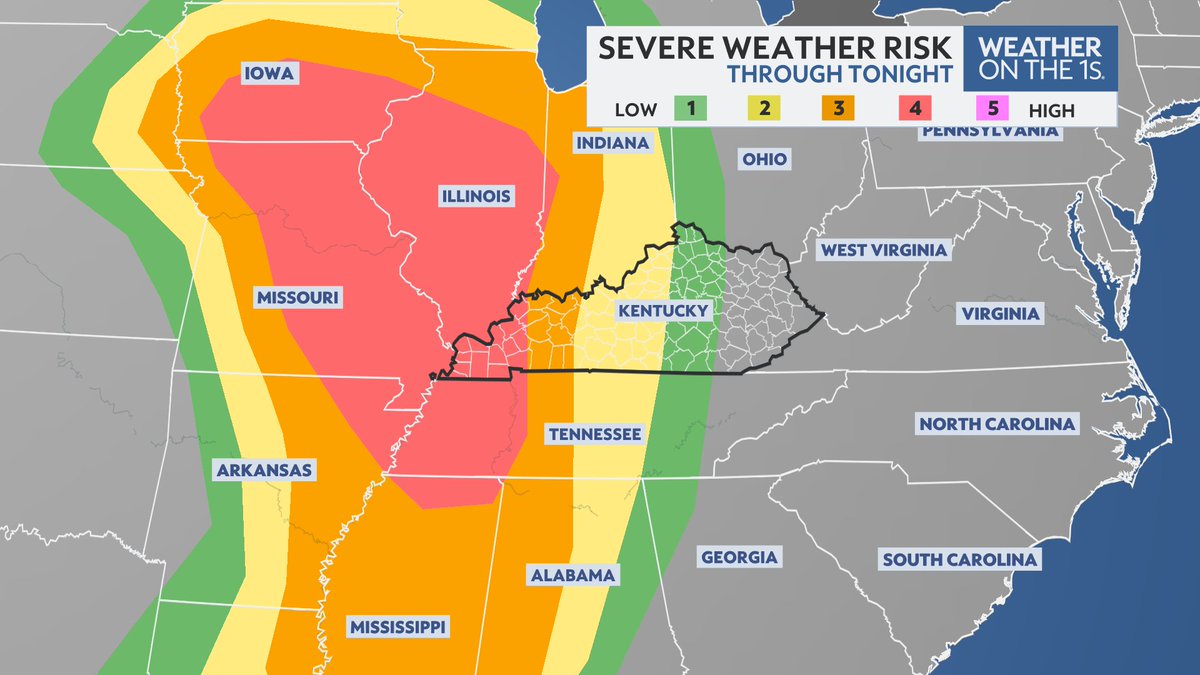 Big severe weather outbreak over Missouri, Illinois, Iowa, and parts of Tennessee and Kentucky through tonight. Be safe!