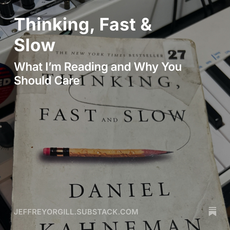 JeffOrgill's tweet photo. Thinking, Fast &amp; Slow https://t.co/r5vNGBPdnB https://t.co/4k1rBQhQje