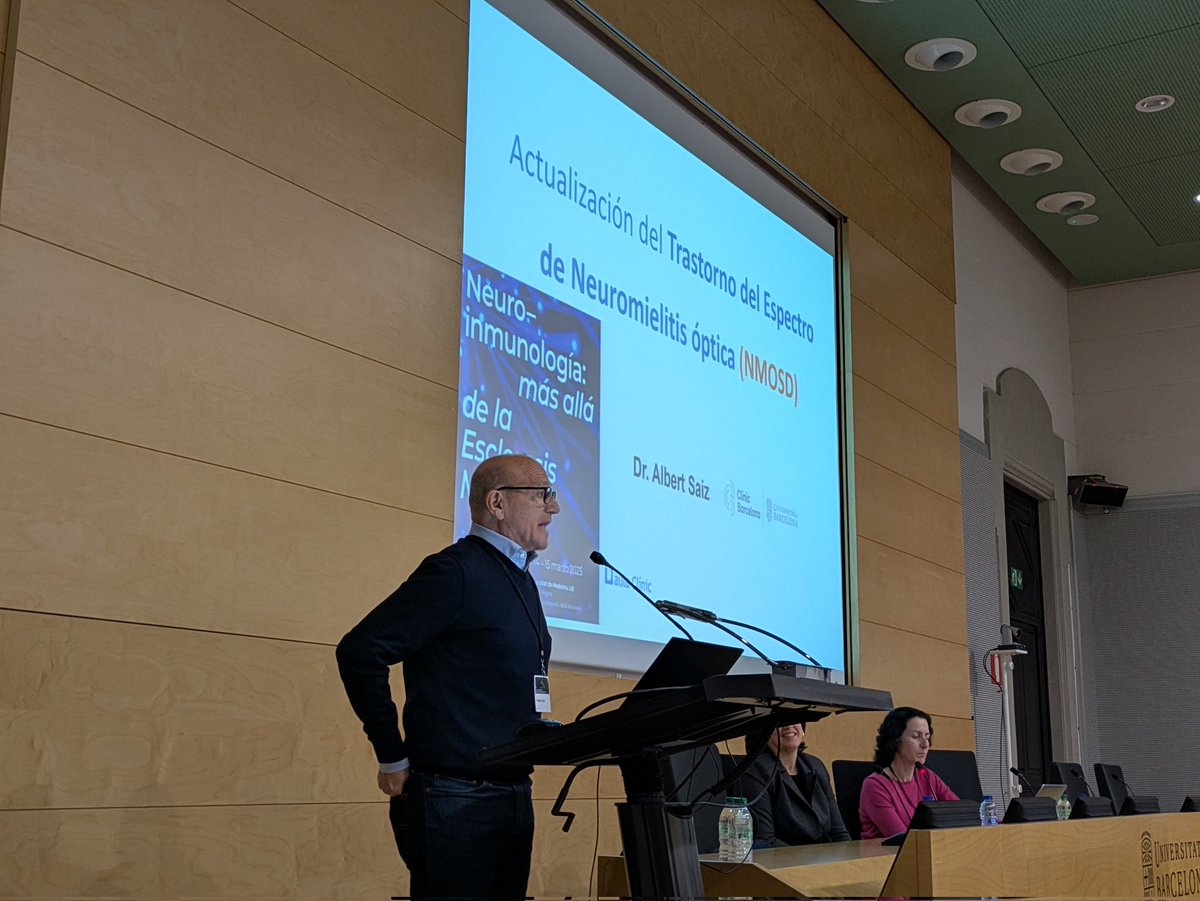 El Dr Sainz ,anterior jefe de nuestra unidad, nos hace un uptoddate del trastorno del espectro de la neuromielitis óptica #NMOSD #neuroinmumoclinic