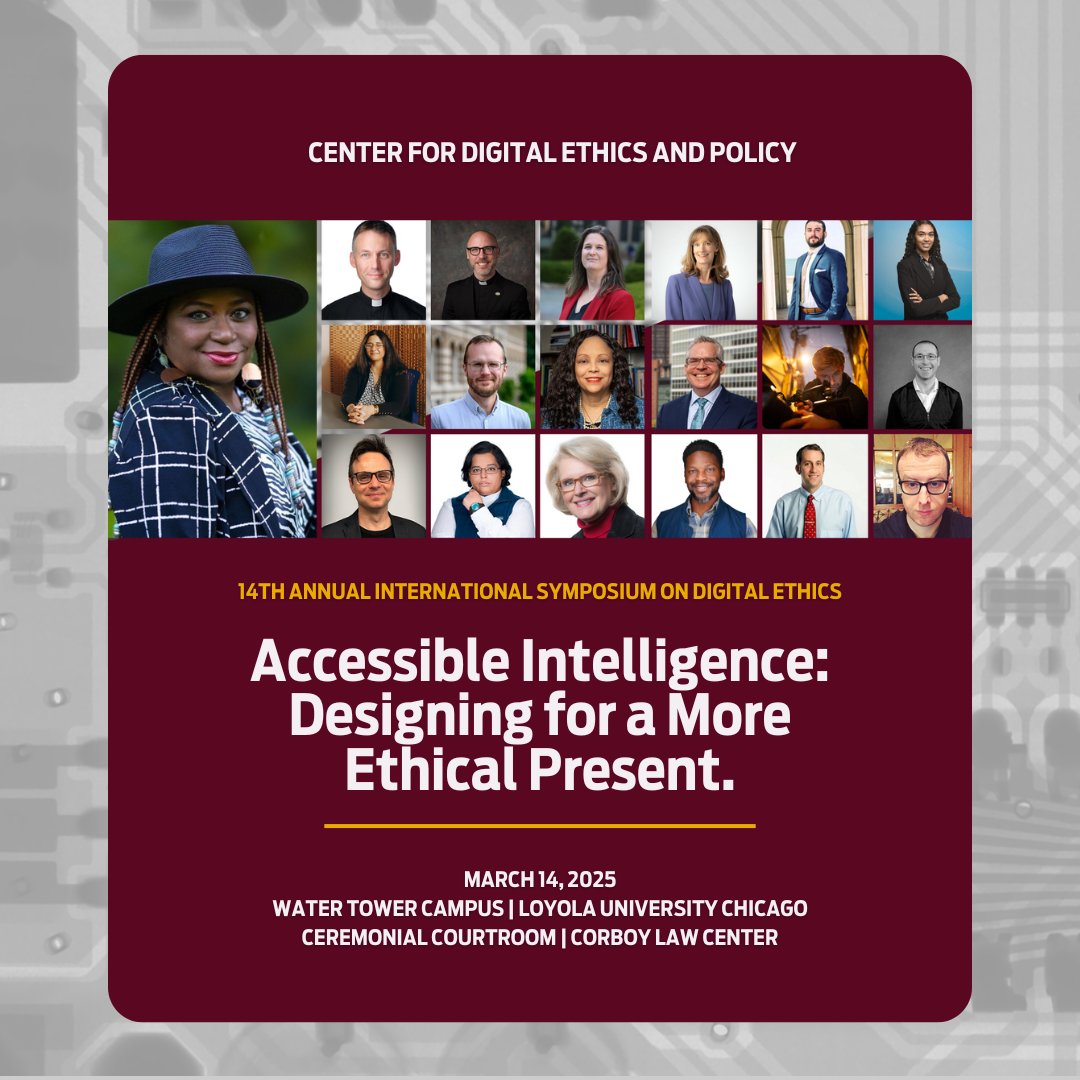 Loyola University Chicago School of Communication (@loyola_soc) on Twitter photo 🚀 It’s happening! The <a href="/digethics/">Center for Digital Ethics and Policy (CDEP)</a> 14th Annual International Symposium on Digital Ethics is live in Chicago! 🌍💡
Today’s discussions and panels center on Accessible Intelligence—exploring AI’s role in inclusion, ethics, and bridging digital divides.
#CDEP2025 #DigitalEthics #AI 🚀 It’s happening! The <a href="/digethics/">Center for Digital Ethics and Policy (CDEP)</a> 14th Annual International Symposium on Digital Ethics is live in Chicago! 🌍💡
Today’s discussions and panels center on Accessible Intelligence—exploring AI’s role in inclusion, ethics, and bridging digital divides.
#CDEP2025 #DigitalEthics #AI