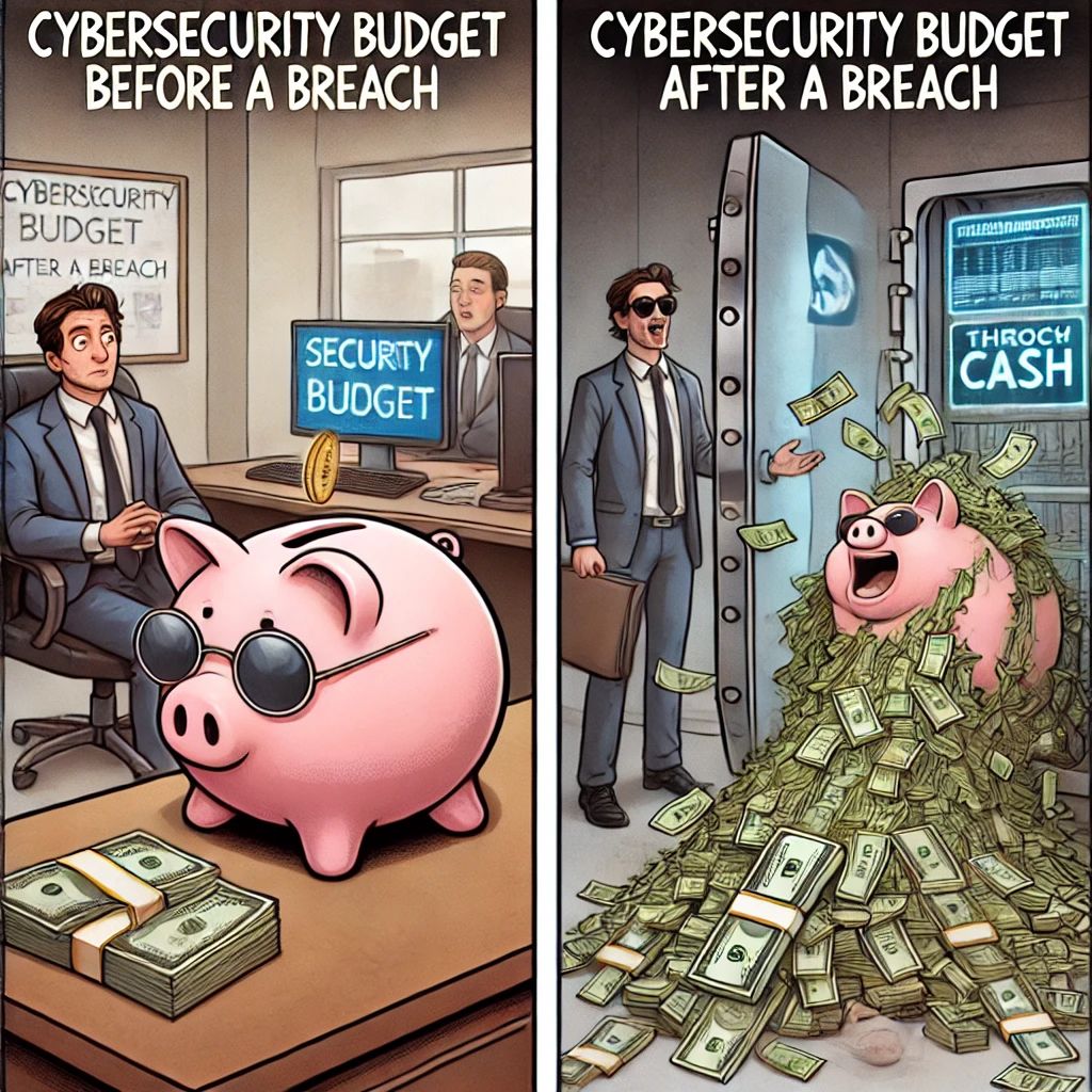 Before a breach: “Do more with less.”
After a breach: “Here’s a blank check.”