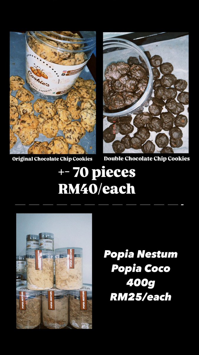 knownasNad's tweet photo. Hello Cookies lovers! Yg nak puas makan, cookies rangup &amp; rasa kena di tekak ramai, boleh try cookies yg kawan sy jual ni. 

Ahad ni ada delivery di KL area. 

Meh order cepat cepat. 

Boleh reply tweet ni, or Whatsapp me (https://t.co/tTPk1Z4zh1) https://t.co/iTC5yAX4jU