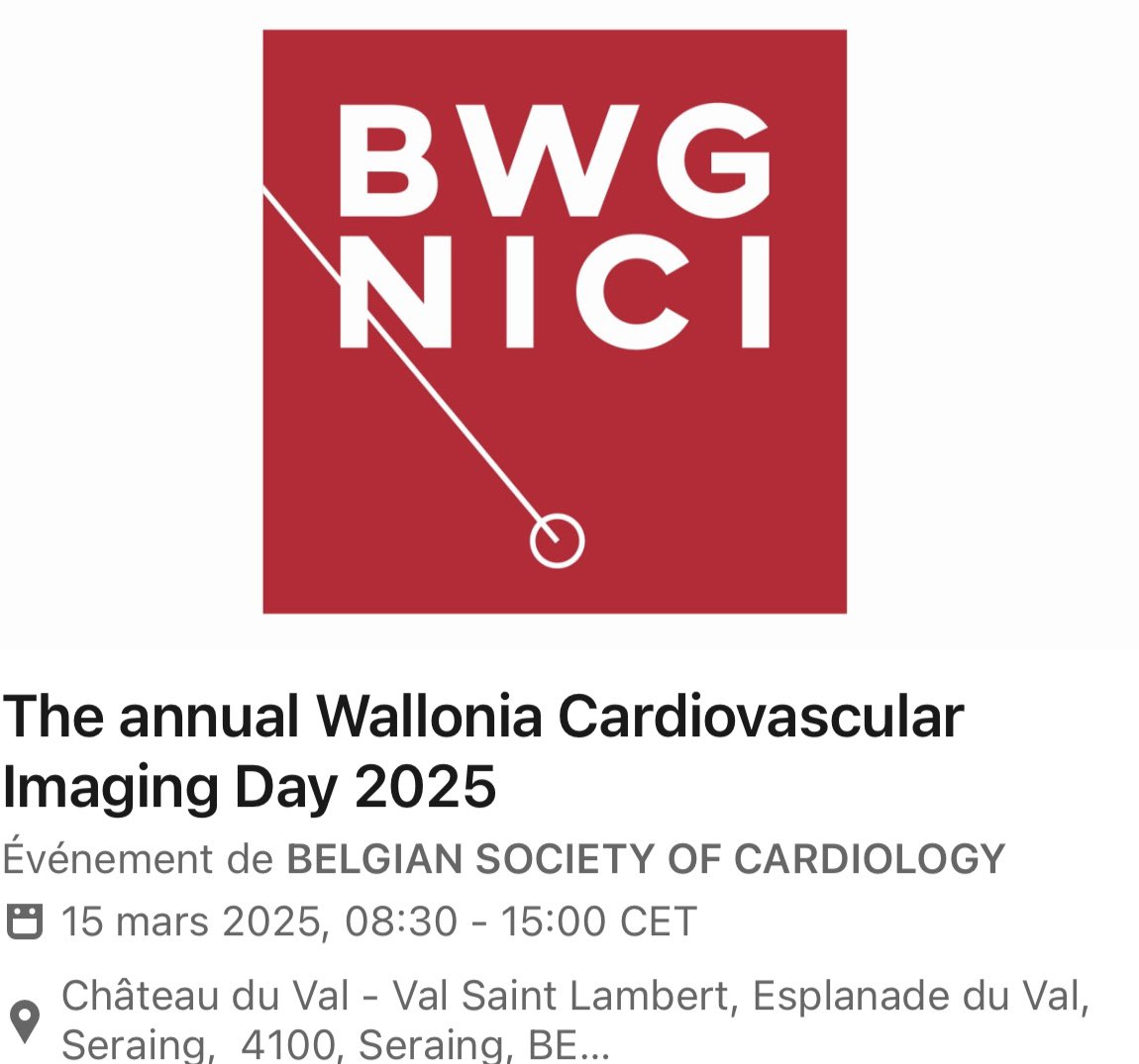 Maria Luiza Luchian (@luchianluiza) on Twitter photo 🚨 See you tomorrow 👉 #Wallonia🫀ImagingDay <a href="/escardio/">European Society of Cardiology</a> <a href="/bwgnici/">BWGNICI</a> <a href="/cardiopole/">Lancellotti</a> from #echofirst to #whyCMR & #YesCT #EACVI #HIT
Check the programme 💪🏻
✨jwic.be <a href="/YoungCardioBE/">Belgian Young Cardiologists’ Club</a>
🚨Hands-on sessions <a href="/CHULiege/">CHU de Liège</a> <a href="/SocialmediaUCL/">UCLouvain Social Media Lab</a> 🚨 See you tomorrow 👉 #Wallonia🫀ImagingDay <a href="/escardio/">European Society of Cardiology</a> <a href="/bwgnici/">BWGNICI</a> <a href="/cardiopole/">Lancellotti</a> from #echofirst to #whyCMR & #YesCT #EACVI #HIT
Check the programme 💪🏻
✨jwic.be <a href="/YoungCardioBE/">Belgian Young Cardiologists’ Club</a>
🚨Hands-on sessions <a href="/CHULiege/">CHU de Liège</a> <a href="/SocialmediaUCL/">UCLouvain Social Media Lab</a>
