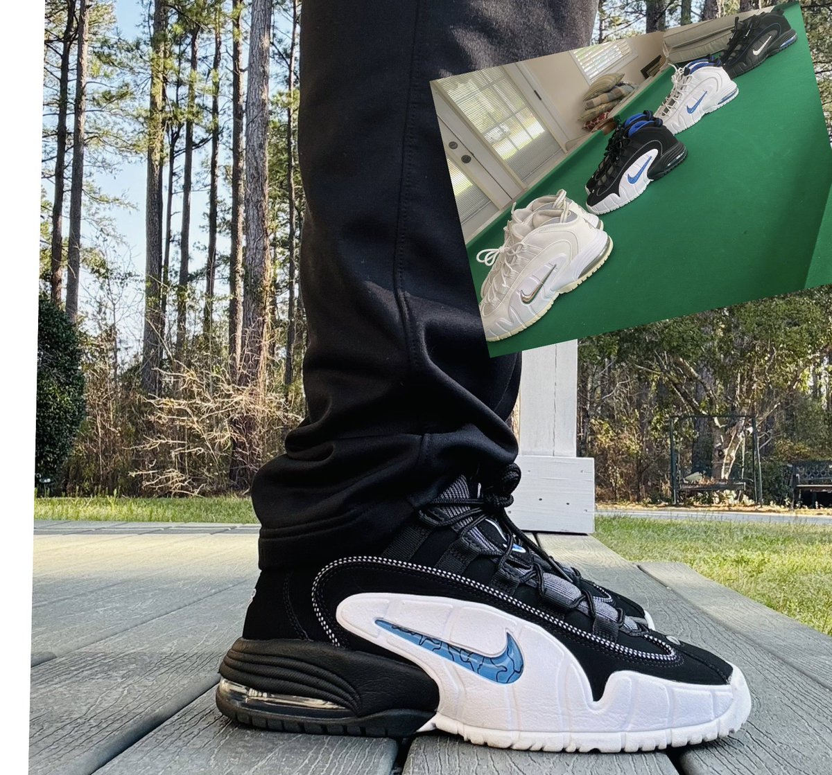 DJTMobile's tweet photo. Ran the @Nike Air Max Penny 1 like a spades hand..
Big 🃏 - Orlando
Lil 🃏 - Home
2♦️ - Away
Ace ♠️- metallic
#marchMAXness
#KOTD
#wearyourkicks
#maxxout
#AirMaxMonth https://t.co/KCeDVYWjXM