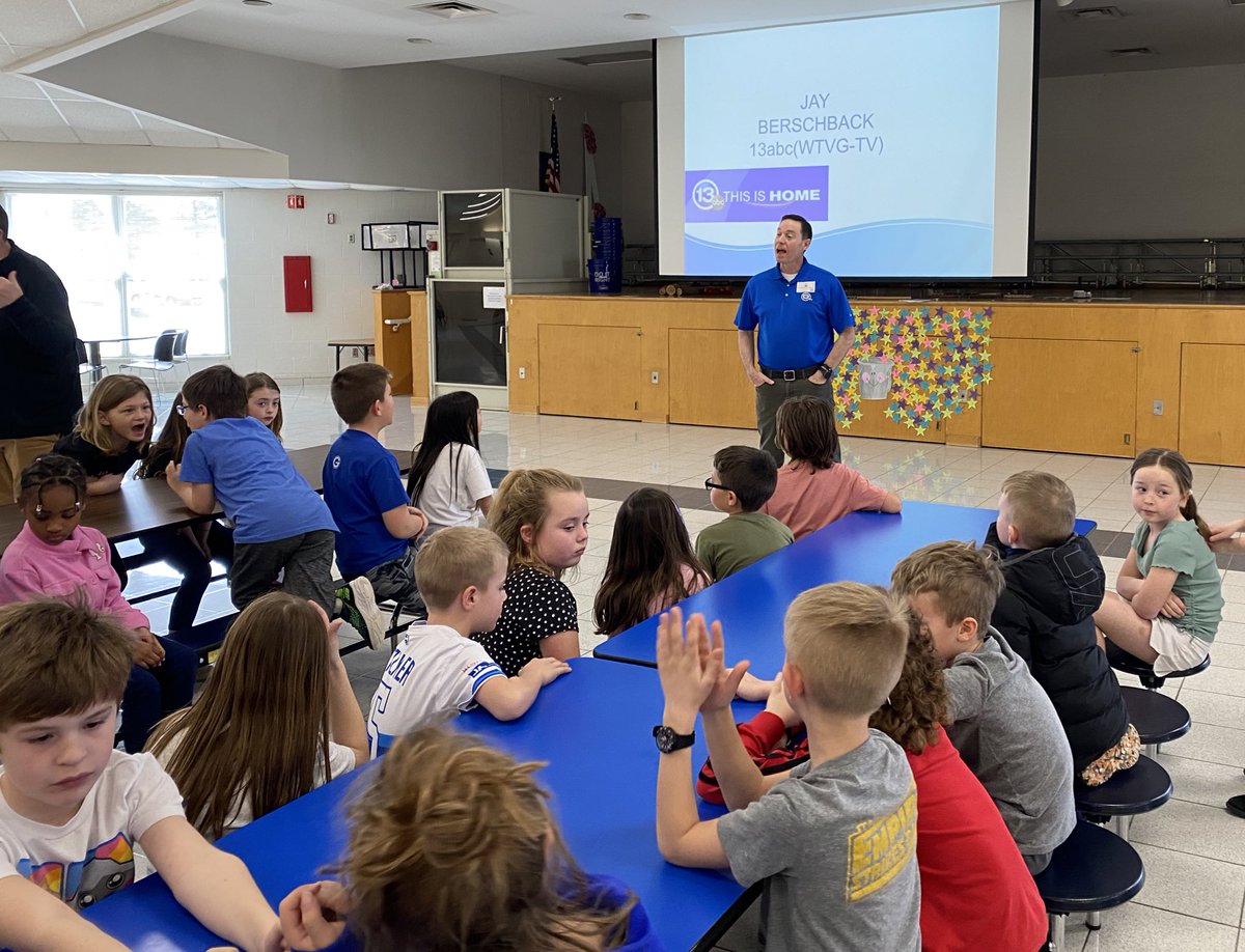 awlswa's tweet photo. Chief Meteorologist, Jay Berschback, spent time with our second graders sharing about his career and connections to our STEM learning/interests! @OSLN #STEAM @13abc https://t.co/orHPfBWwhB