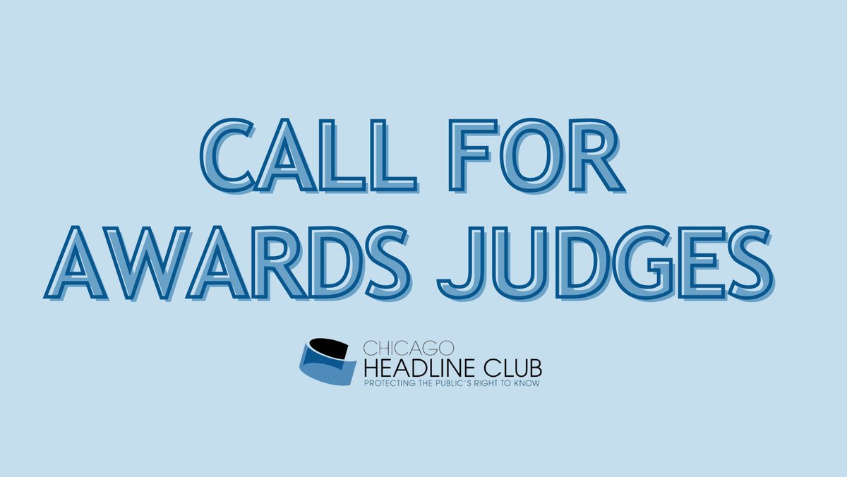 Call for judges: The Chicago Headline Club is looking for help judging another chapter's journalism awards! Please sign up by March 31.

docs.google.com/forms/d/e/1FAI…