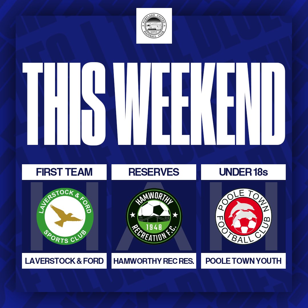 ⚽️ 𝗧𝗛𝗜𝗦 𝗪𝗘𝗘𝗞𝗘𝗡𝗗

𝗙𝗜𝗥𝗦𝗧𝗦
🆚️ <a href="/Lavvyfc/">Laverstock & Ford FC</a> 
🏆 Velocity <a href="/WessexLeague/">Velocity Wessex League</a> Premier
🏟 Camp &amp; Satherley
⏰ Saturday, 15:00

𝗥𝗘𝗦𝗘𝗥𝗩𝗘 𝗧𝗘𝗔𝗠
🆚️ <a href="/Ham_RecFCRes/">Hamworthy Recreation Reserves FC</a> 
🏆 <a href="/DPL_official/">Dorset Premier Football League</a> League Cup Semi-Final
🏟 Magna Road
⏰ Saturday, 14:30

𝗨𝗡𝗗𝗘𝗥 𝟭𝟴
🆚️ Poole Town