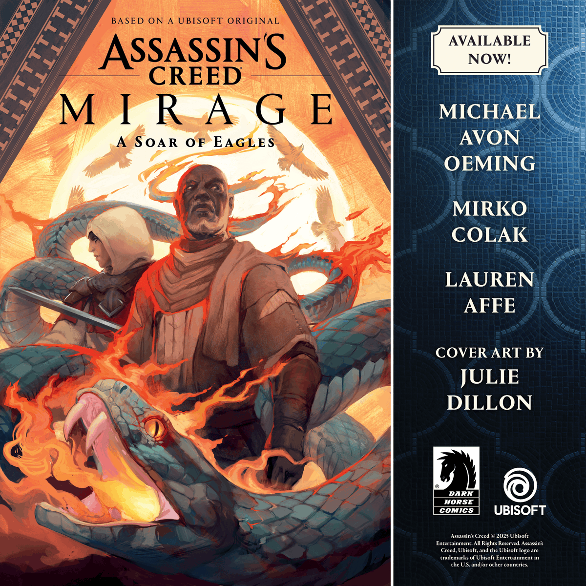 ICYMI: New series #AssassinsCreed Mirage: A Soar of Eagles began this week with issue #1! More: bit.ly/4amam5Z

By <a href="/Oeming/">Oeming</a>, <a href="/ColakMirko/">Mirko Colak -Comic Book Artist✏️✏️✏️</a>, <a href="/laurenaffe/">Lauren Affe</a>, Julie Dillon. With <a href="/Ubisoft/">Ubisoft</a>, <a href="/assassinscreed/">Assassin's Creed</a>