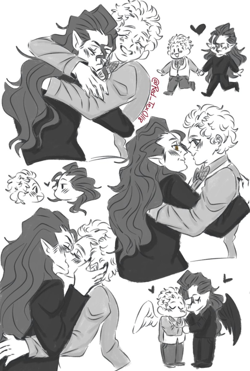 Red_Tex0118's tweet photo. Doodley ~🐍😇

#GoodOmens #Crowley #Aziraphale #ineffablehusbands #GoodOmensFanart #theyshouldstayforever https://t.co/e6vMig7H9J