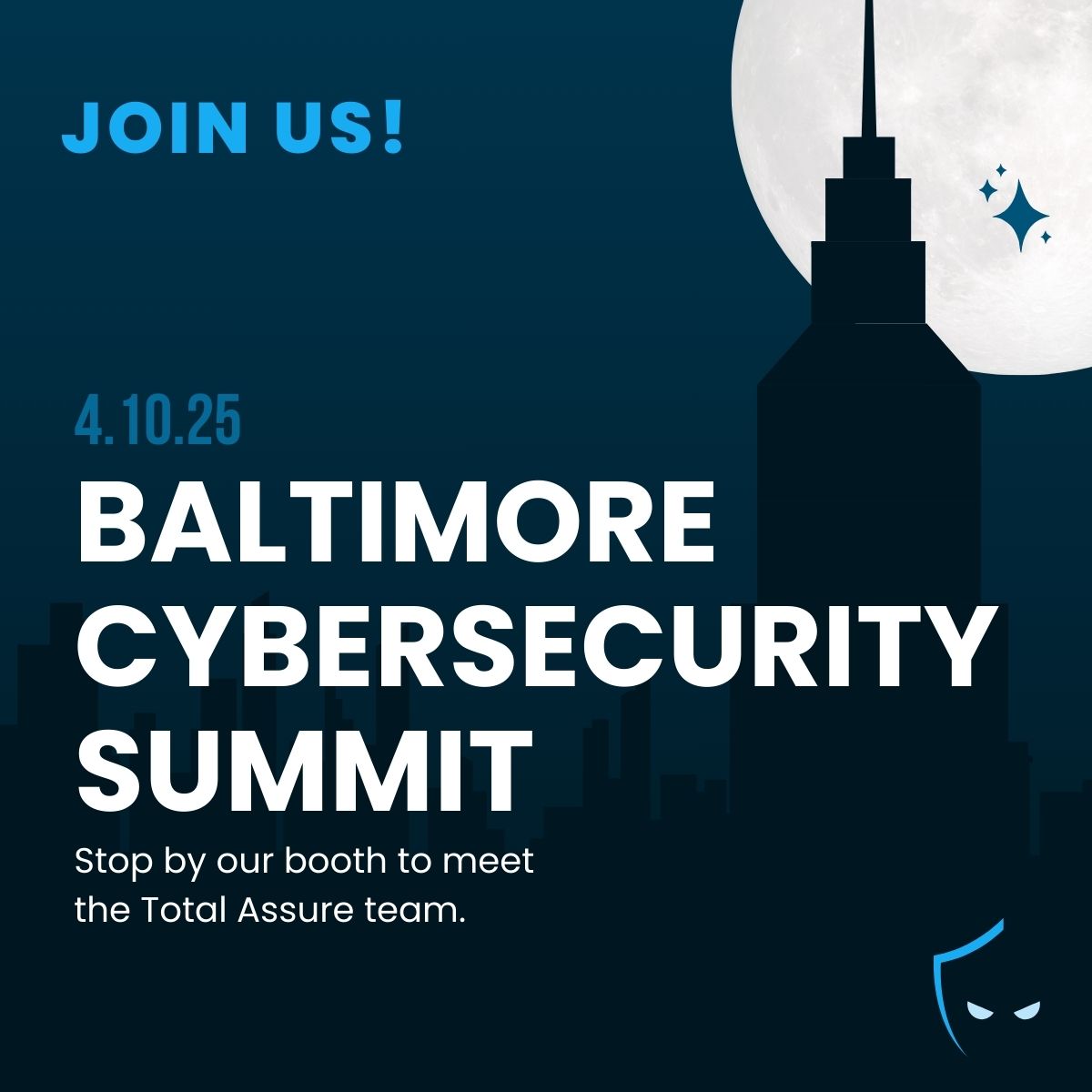 TotalAssure's tweet photo. Come meet Total Assure at the 2nd Annual Baltimore Cybersecurity Summit!

Register here: https://t.co/OLo8BWIWZB

#BaltimoreCyberSummit #Cybersecurity #TotalAssure #CyberDefense https://t.co/4QTYB4dkcJ