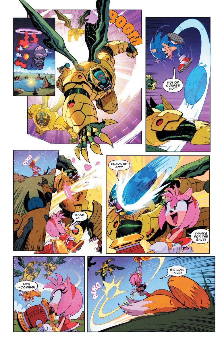 First four preview pages are everywhere so I hope you like what you see here.
Thank you @MattHerms for your incredible colors on my lines, and thank you @DCOfficial and @SEGA for the opportunity.
Each issue is better than the last.