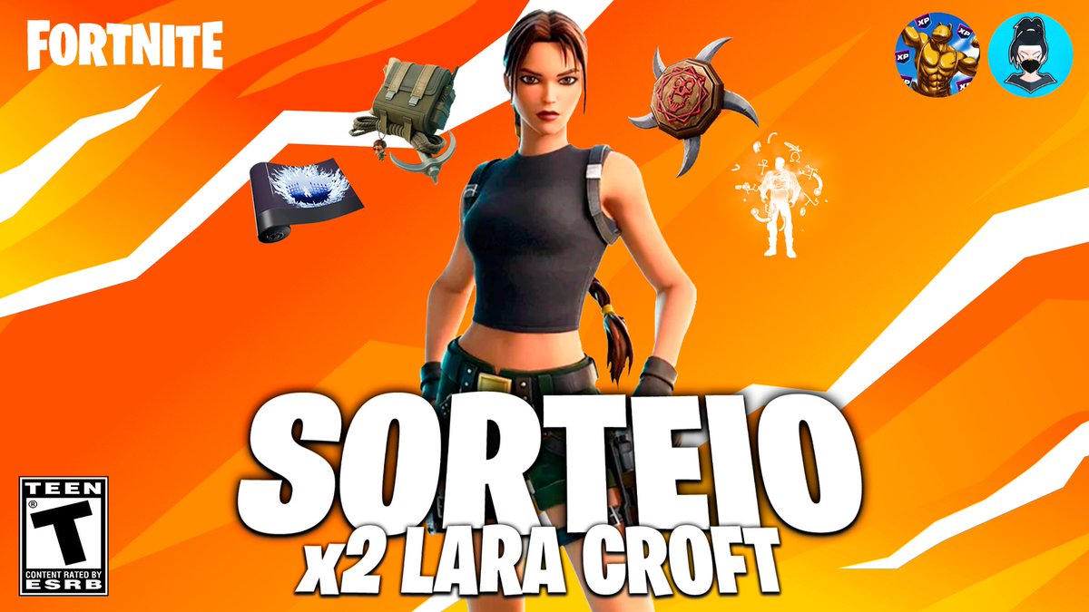 Ricxyyyyy's tweet photo. SORTEIO - 2X LARA CROFT ANOS 2000! 🪙 

2x trajes da Lara Croft!

Para participar, é bem simples:
☆ Seguir @Ricxyyyyy e @Tyrux77
☆ Curtir e republicar esse post
☆ Marcar 2 amigos

Resultado: Dia 17 de março.

BOA SORTE! 🍀

#Fortnite https://t.co/JnBU0QTH89