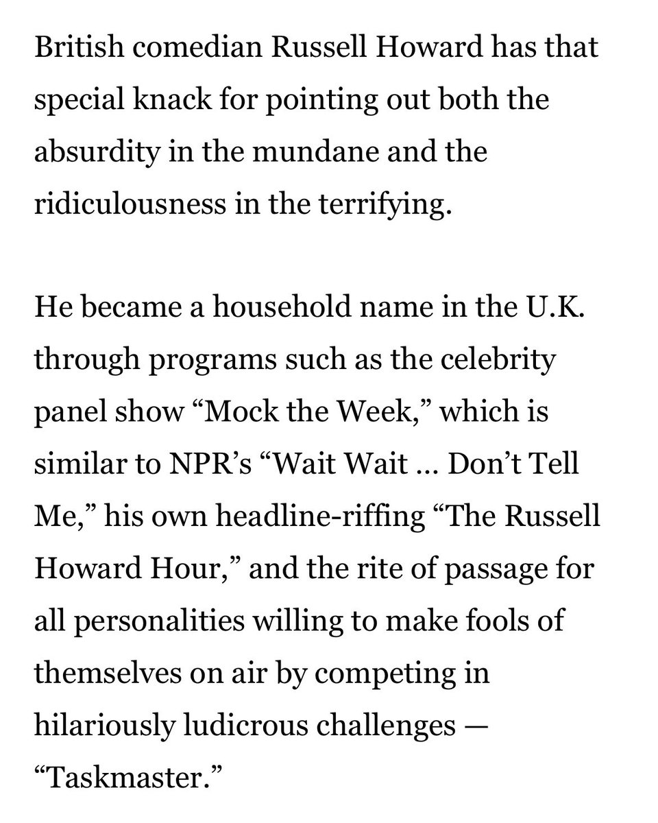 Russell Howard (@russellhoward) on Twitter photo Had a great time chatting to the <a href="/latimes/">Los Angeles Times</a> about my new stand-up show and upcoming tour to the US!
Tickets available via russell-howard.co.uk Had a great time chatting to the <a href="/latimes/">Los Angeles Times</a> about my new stand-up show and upcoming tour to the US!
Tickets available via russell-howard.co.uk