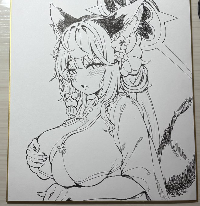 せんアカの色紙抽選会で出すワカモの色紙

ひとまずペン入れが終わりました!
あとはちょっとサイン入れて、全体の背景を塗るとかの調整に入ろうかな🎶

余裕で当日間に合いそう☺️ 