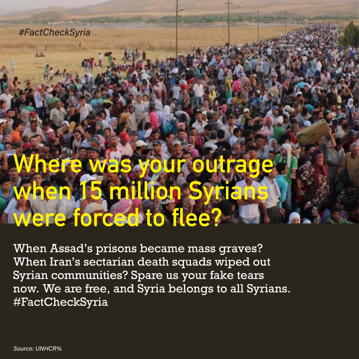 Syria is finally free. No sectarianism. No dictatorship. Just a nation rebuilding for ALL Syrians. Meanwhile, Iran and Israel want to keep us weak, divided, and destroyed. We refuse. Syria rises. #FactCheckSyria