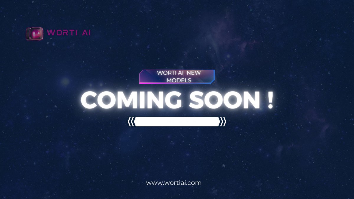 WORTIAI's tweet photo. 🚨 COMING SOON on WORTI AI!

A brand new AI model is on the way and it’s unlike anything before!
🌐 Build your own websites & applications effortlessly with the power of AI.
🎨 Customize, edit, and innovate all in one platform!
✨ Whether you're a beginner or a pro, this tool will unlock your full potential.
🔧 No code & AI assisted development is here!

📍 Launching soon on 👉 https://t.co/2hPqdr88JN
Stay tuned and be among the first to try it out!

#WortiAI #WortiToken $WORTI #NoCodeAI #AIDevelopment #WebsiteBuilder #AppBuilder #CryptoAI #Solana #AItools @WortiToken