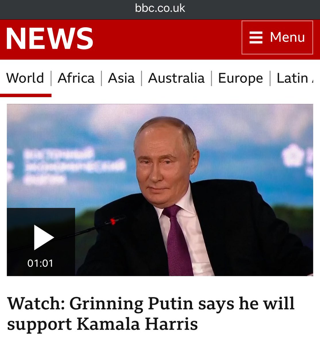 RobbieHay132361's tweet photo. @mehdirhasan @PiersUncensored And you lied about Putin endorsing Trump because you’re extremely low IQ https://t.co/uOQUF0DlGr