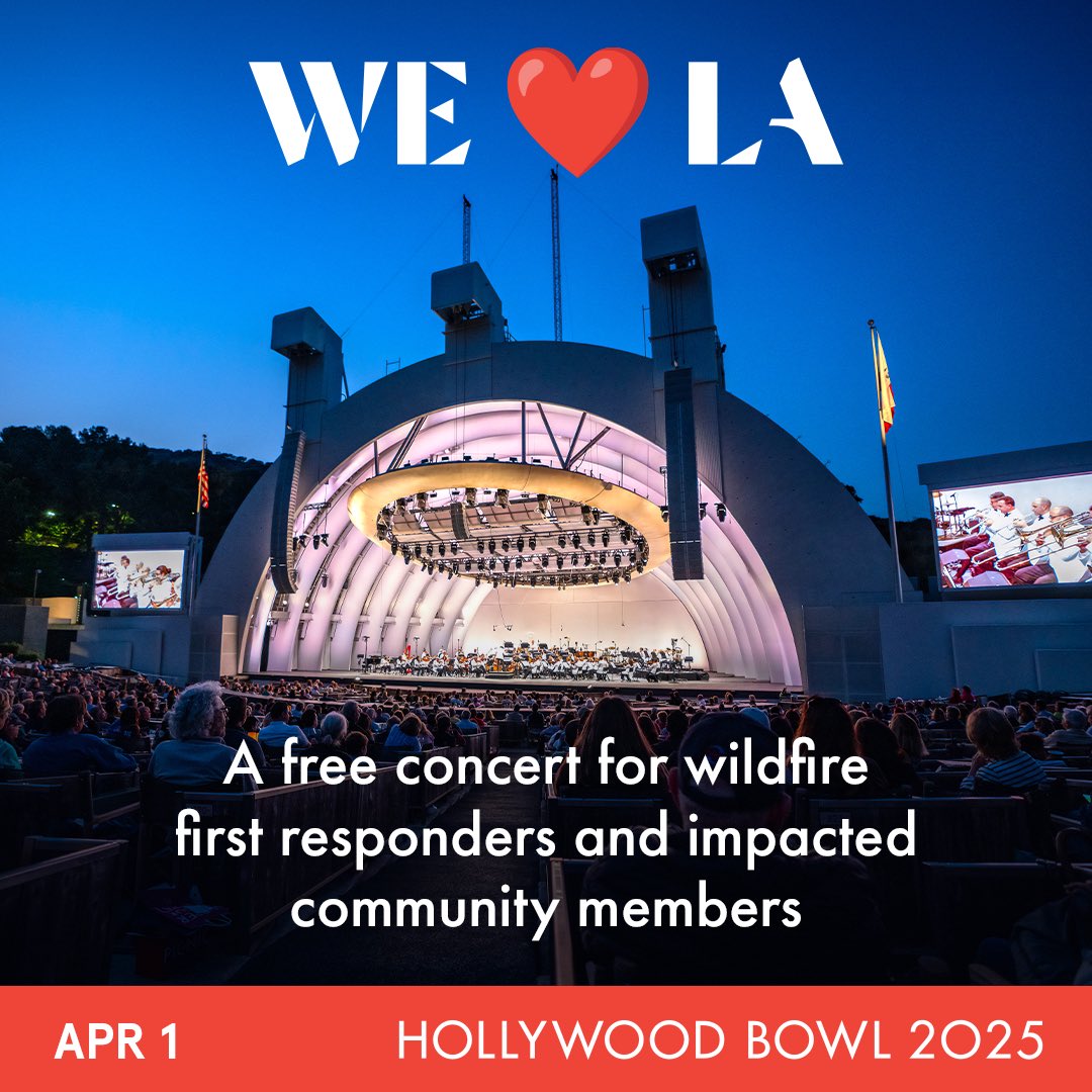 The Legendary Christina Aguilera joins the lineup for the We ❤️ LA concert, happening April 1 at the Hollywood Bowl! 

Known for her powerhouse voice and remarkable impact on pop music worldwide, a free concert honoring first responders and communities impacted by the wildfires.