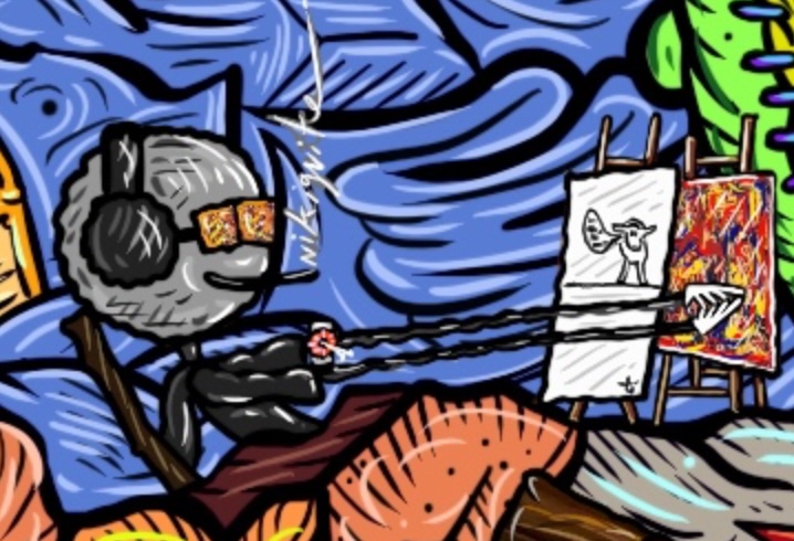 and once again an absolutely incredible awesome masterpiece 🤩🎧🚬 thx to <a href="/reylarsdam/">RΞY</a>  &amp; <a href="/thompsonNFT/">thompsonART</a> 🫶